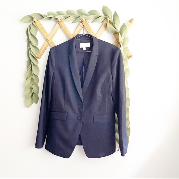 Hugo Boss Navy Textured Blazer - Picture 1 of 6